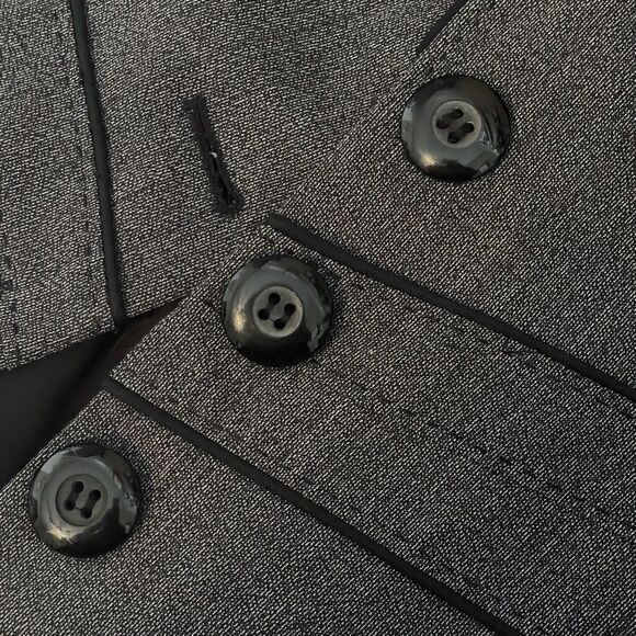 Classiques Entier Gray Wool Blend Fitted Blazer Jacket 16 Three Button Career - Picture 7 of 10